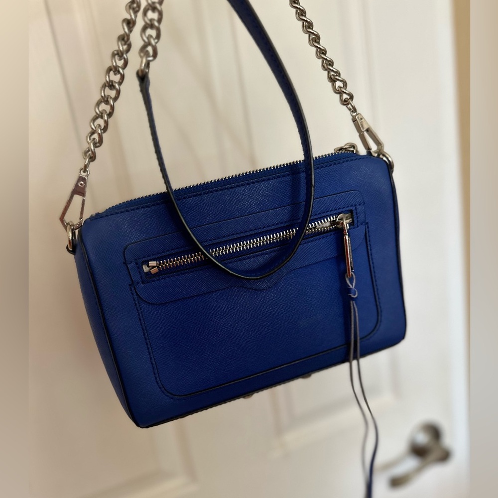 Rebecca Minkoff Avery crossbody bright blue & silver hardware and dust bag - Picture 4 of 15